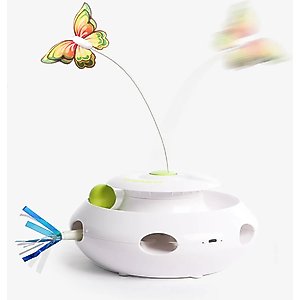 allforpaws 3-in-1 Feline Ultimate Interactive Cat Toy, White