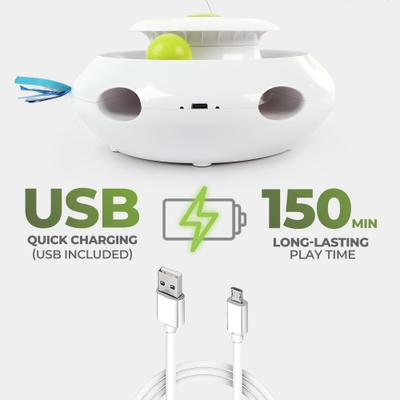 Show full view: allforpaws 3-in-1 Feline Ultimate Interactive Cat Toy, White slide 6 of 11