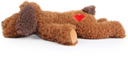 Show full view: allforpaws Calming Pals Anti-Anxiety Plush Buddy Dog Toy, Brown slide 8 of 10