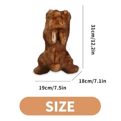 Show full view: allforpaws Classic Brown Rabbit Plush Dog Toy, Brown, Large slide 7 of 9