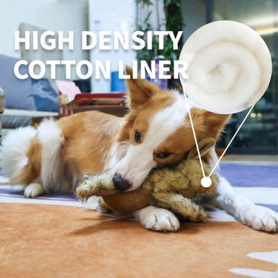 Show full view: allforpaws Classic Brown Rabbit Plush Dog Toy, Brown, Large slide 3 of 9