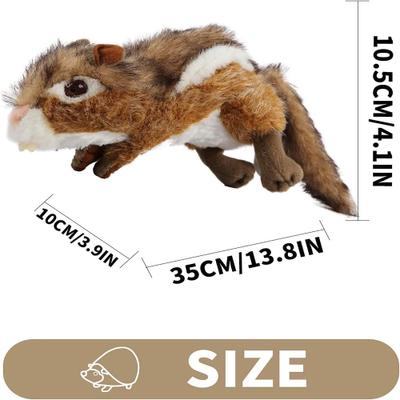 Show full view: allforpaws Classic Chipmunk Plush Dog Toy, Dark Gray, Large slide 8 of 9