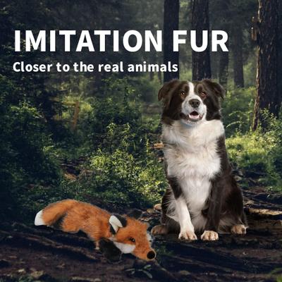 Show full view: allforpaws Classic Fox Plush Dog Toy, Brown, Large slide 5 of 7