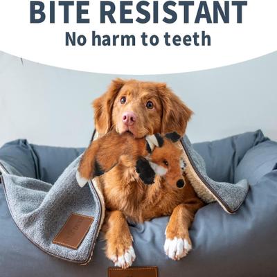 Show full view: allforpaws Classic Fox Plush Dog Toy, Brown, Large slide 3 of 7