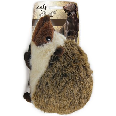 allforpaws allforpaws Classic Hedgehog Squeaky Plush Dog Toy, Brown, Large