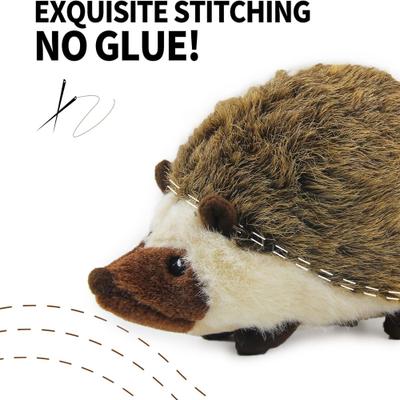 Show full view: allforpaws Classic Hedgehog Squeaky Plush Dog Toy, Brown, Large slide 7 of 9