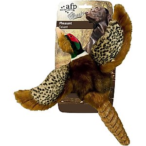 allforpaws Classic Pheasant Plush Dog Toy, Brown, Large