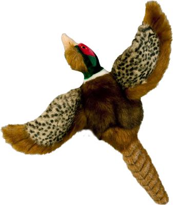 Show full view: allforpaws Classic Pheasant Plush Dog Toy, Brown, Large slide 9 of 10