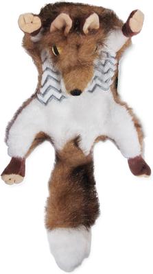Show full view: allforpaws Classic Road Kill Fox Plush Dog Toy, Brown slide 8 of 8