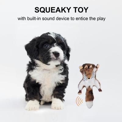 Show full view: allforpaws Classic Road Kill Fox Plush Dog Toy, Brown slide 2 of 8