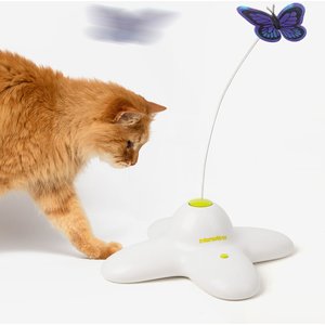 allforpaws Flutter Bug Interactive Cat Toy, White