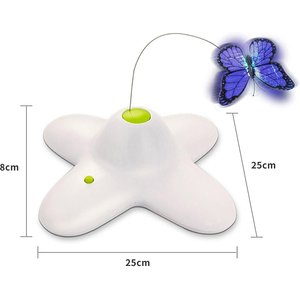 allforpaws Flutter Bug Interactive Cat Toy, White