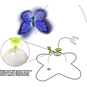 allforpaws Flutter Bug Interactive Cat Toy, White