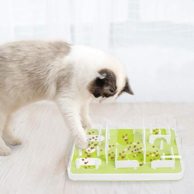 Show full view: allforpaws Interactives Cat Puzzle Feeder Toy, Green slide 8 of 11