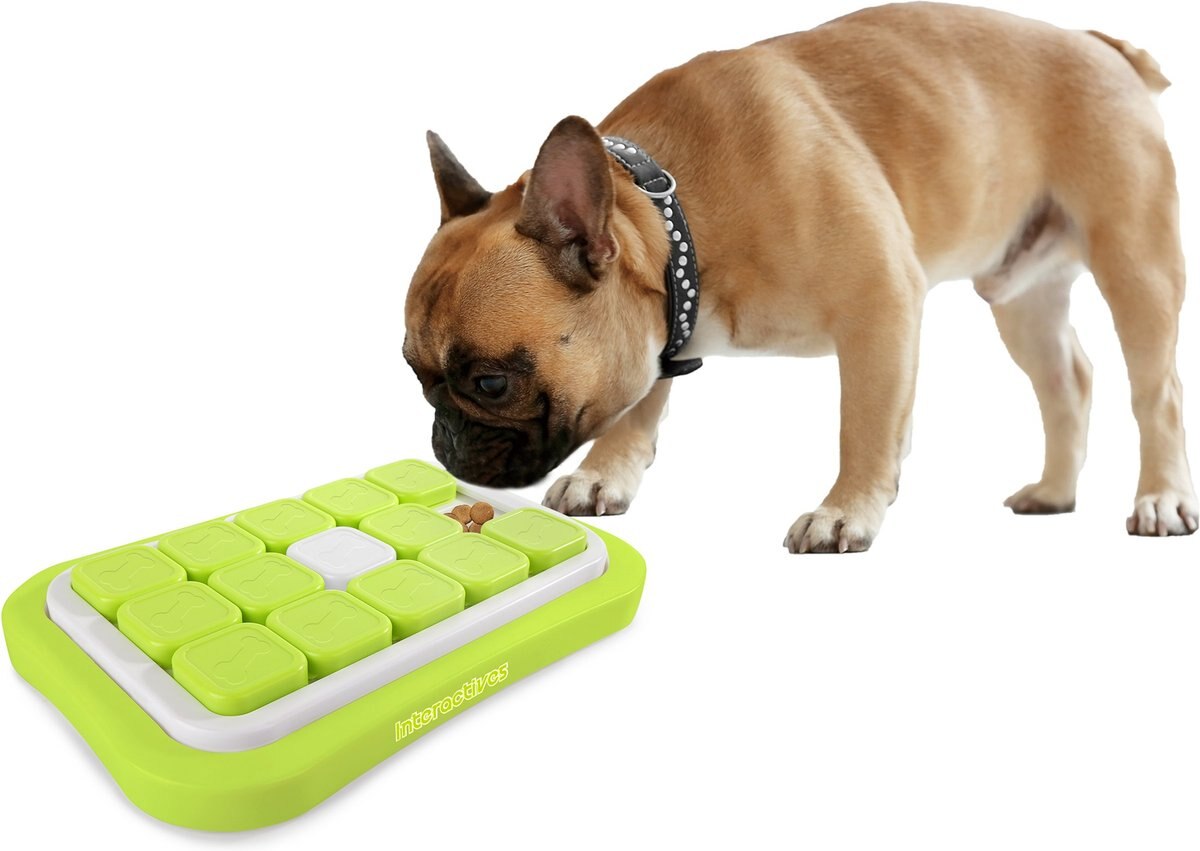 allforpaws Interactives Dog Sokudo Treat Dispensing Dog Puzzle Toy, Green