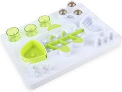 allforpaws Interactives Enjoy The Fish Treat Dispensing Cat Puzzle Toy, Green