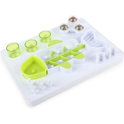 allforpaws allforpaws Interactives Enjoy The Fish Treat Dispensing Cat Puzzle Toy, Green