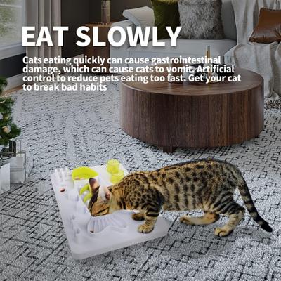 Show full view: allforpaws Interactives Enjoy The Fish Treat Dispensing Cat Puzzle Toy, Green slide 6 of 10