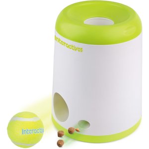 allforpaws Interactives Fetch N Treat Dog Puzzle Toy, White