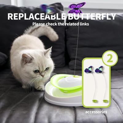 Show full view: allforpaws Interactives Roll Around Flutter Bug Cat Motion Toy, Green slide 5 of 9