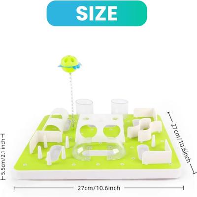 Show full view: allforpaws Interactives Treat Maze Cat Puzzle Toy, Green slide 9 of 11