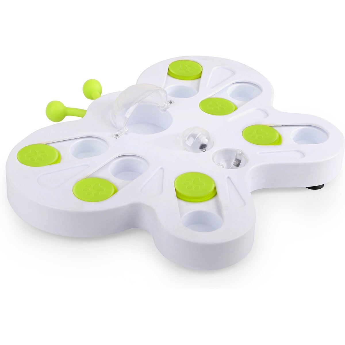 allforpaws Interactives Treat Puzzle Butterfly Cat Puzzle Toy, Green