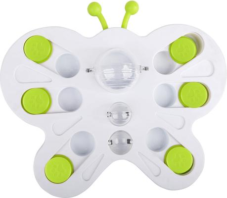 Show full view: allforpaws Interactives Treat Puzzle Butterfly Cat Puzzle Toy, Green slide 9 of 10