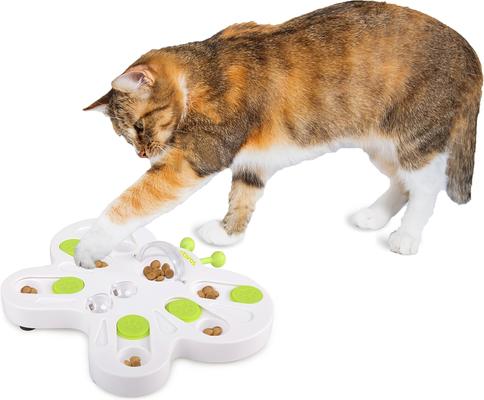 Show full view: allforpaws Interactives Treat Puzzle Butterfly Cat Puzzle Toy, Green slide 8 of 10