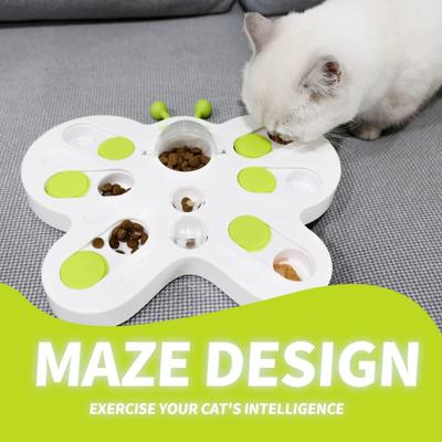 Show full view: allforpaws Interactives Treat Puzzle Butterfly Cat Puzzle Toy, Green slide 3 of 10