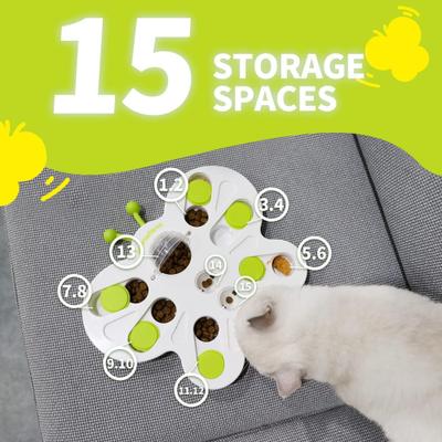 Show full view: allforpaws Interactives Treat Puzzle Butterfly Cat Puzzle Toy, Green slide 2 of 10