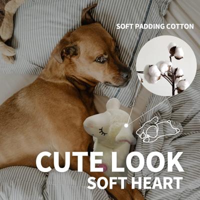 Show full view: allforpaws Little Buddy Heart Beat Sheep Plush Dog Toy, White slide 5 of 11