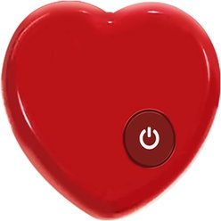 allforpaws Little Buddy Heart Beat Simulator Dog Toy, Red slide 2 of 6