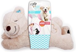 allforpaws Little Buddy Warm Bear Plush Dog Toy, Beige slide 1 of 9