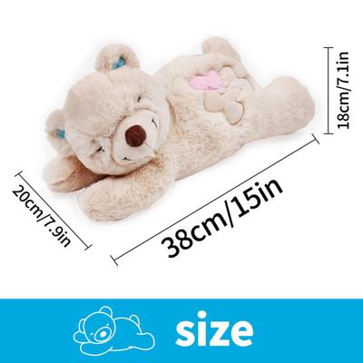 Show full view: allforpaws Little Buddy Warm Bear Plush Dog Toy, Beige slide 6 of 10