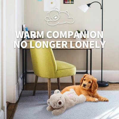 Show full view: allforpaws Little Buddy Warm Bear Plush Dog Toy, Beige slide 2 of 10