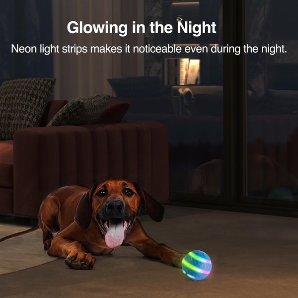 Show full view: allforpaws Motion Activated Ball Dog Toy, Blue, 3.3-in slide 6 of 10