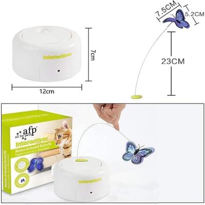 Show full view: allforpaws Motion Activated Butterfly Interactive Cat Toy, White slide 6 of 11
