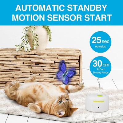 Show full view: allforpaws Motion Activated Butterfly Interactive Cat Toy, White slide 5 of 11