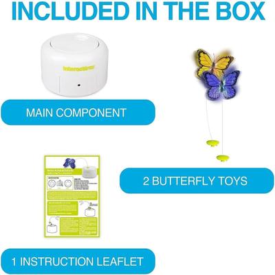 Show full view: allforpaws Motion Activated Butterfly Interactive Cat Toy, White slide 4 of 11