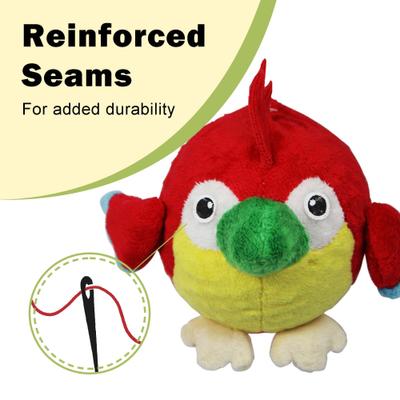 Show full view: allforpaws Mouth Massager Parrot Plush Dog Toy slide 5 of 8