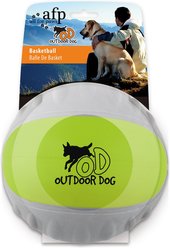 allforpaws Outdoor Durafoam Basketball Dog Toy, Green