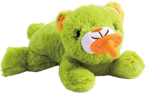 Show full view: allforpaws Pups Heartbeat 'N' Warm Pacifier Buddy Plush Dog Toy, Green slide 9 of 10