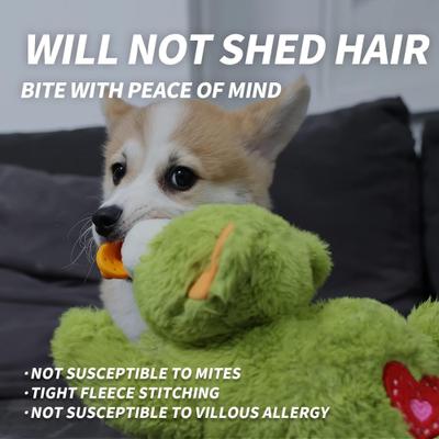 Show full view: allforpaws Pups Heartbeat 'N' Warm Pacifier Buddy Plush Dog Toy, Green slide 6 of 10