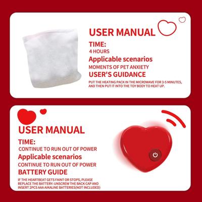 Show full view: allforpaws Pups Heartbeat 'N' Warm Pacifier Buddy Plush Dog Toy, White slide 8 of 9