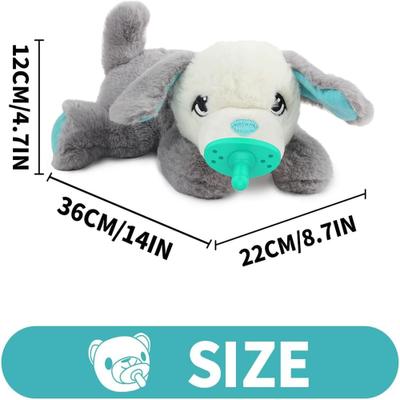 Show full view: allforpaws Pups Heartbeat 'N' Warm Pacifier Buddy Plush Dog Toy, White slide 6 of 9