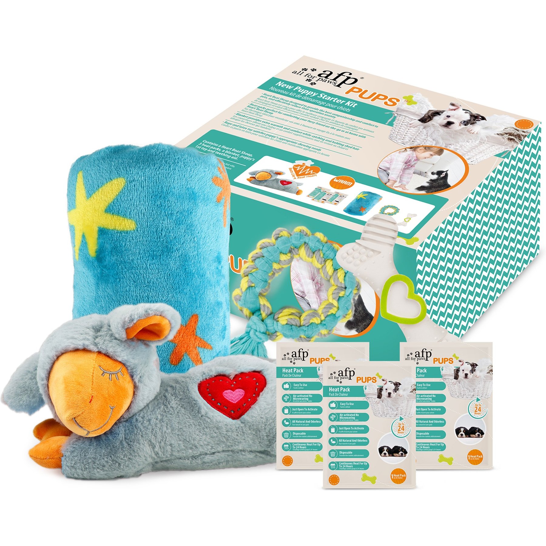 allforpaws Pups New Puppy Starter Kit Plush Dog Toy