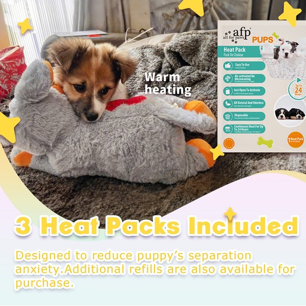 allforpaws Dog Toy Heat Pack Refill, 12 count