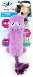 allforpaws Ultrasonic Dancing Hippo Plush Dog Toy, Purple