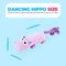 Show in main carousel: allforpaws Ultrasonic Dancing Hippo Plush Dog Toy, Purple slide 8 of 9