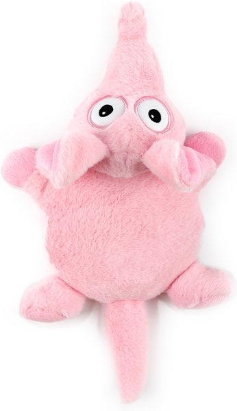 allforpaws Ultrasonic Delirious Elephant Plush Dog Toy, Pink